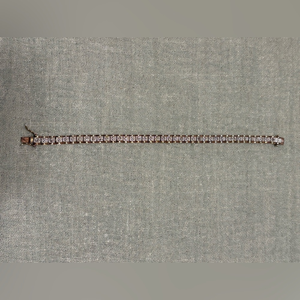 Elegant Sterling Silver and Gold Tone Bracelet